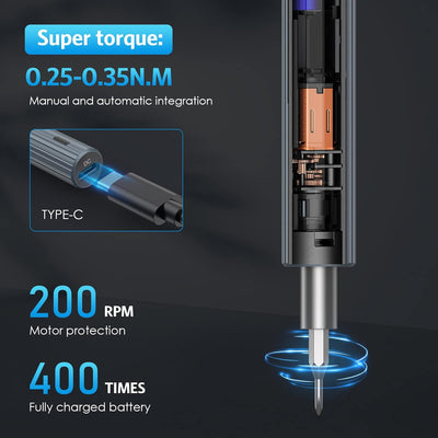 Brifit Mini Elektrischer Schraubendreher, 36 in 1 Wiederaufladbares Akkuschrauber, Präzisions Schrau