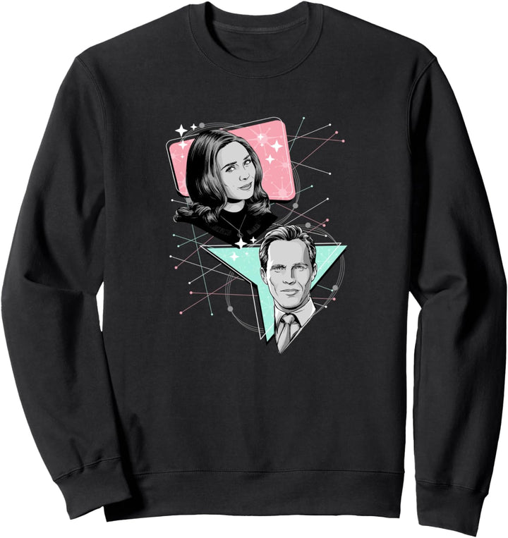 Marvel WandaVision Wanda & Vision Retro Faces Sweatshirt