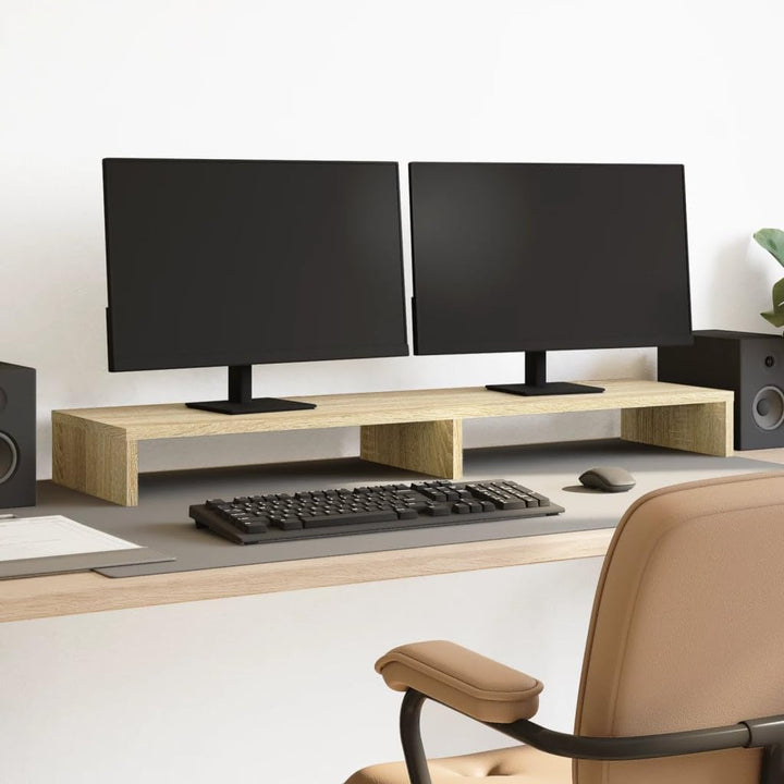 vidaXL Monitorständer, Unterbau Bildschirm Laptop Ständer, Tisch Erhöhung für PC Monitor Drucker, Bi
