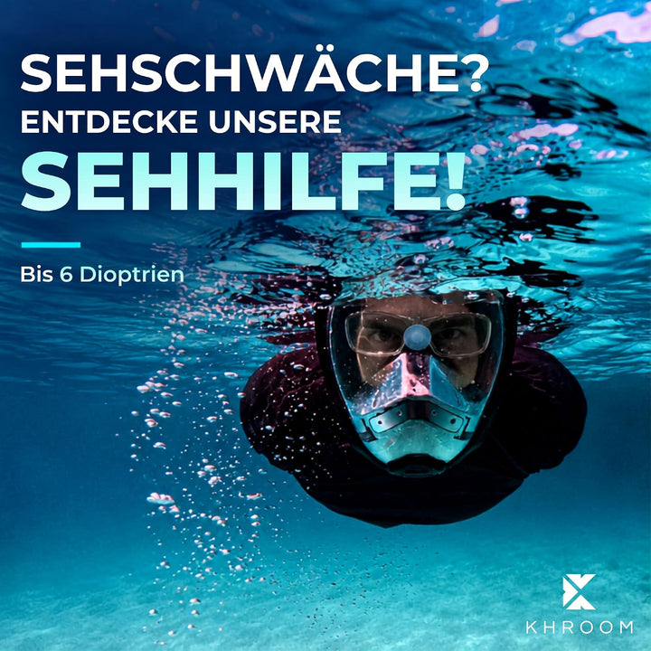 Khroom Schnorchelmaske für Erwachsene Seaview Pro, CO2 sicher | Bekannt aus Höhle der Löwen | Vollge