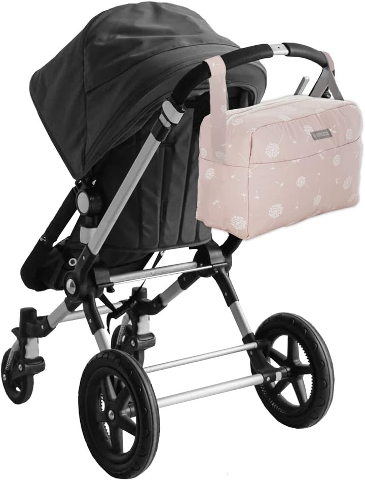 MIMUSELINA Kinderwagentasche | Grosse Kinderwagen Organizer | Perfekte Organisation mit 7 Fächern |