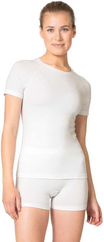 Odlo Damen Bl Top Crew Neck S/S Performance Light E T-Shirt M Weiss, M Weiss