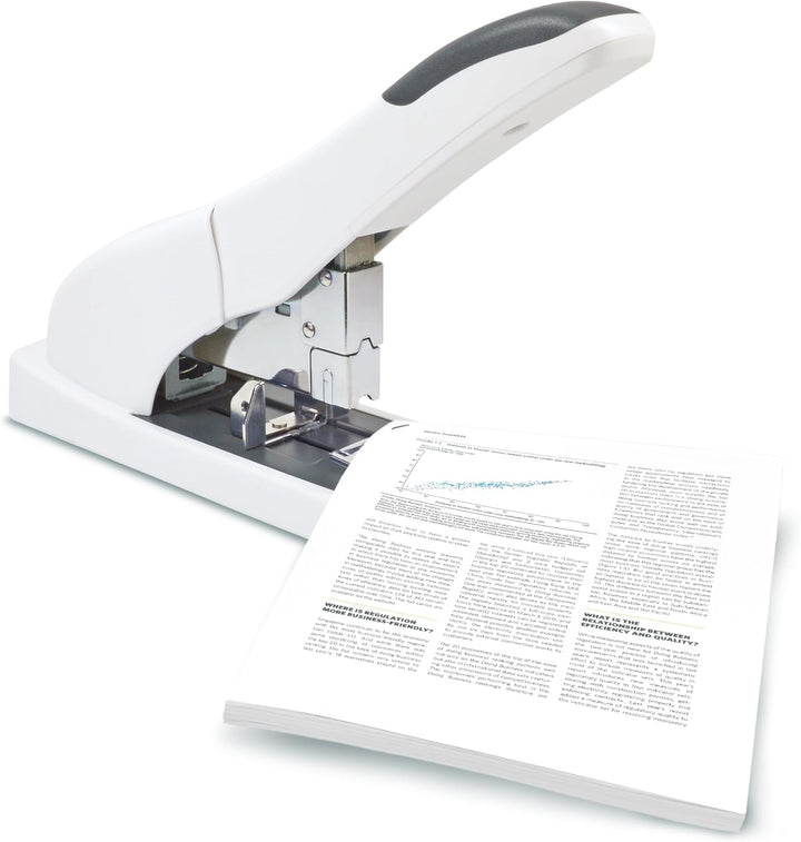 Rapesco 1396 ECO HD-140 Blockheftgerät, 140 Blatt Heftleistung, Soft Weiss, Soft Weiss
