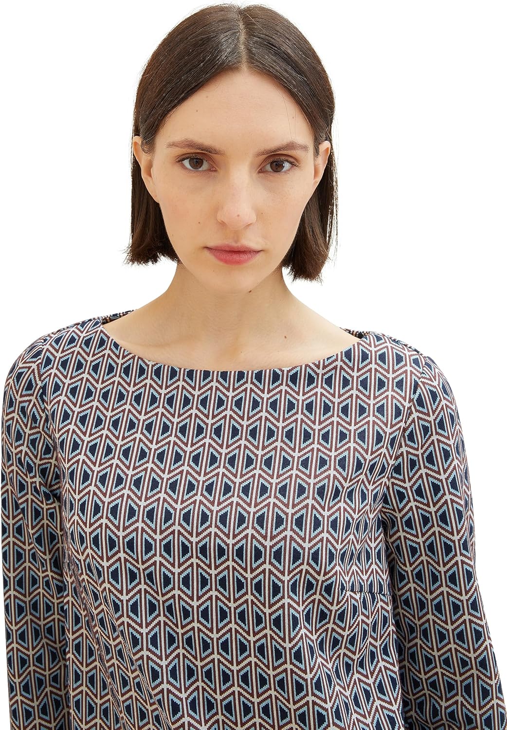 TOM TAILOR Damen Kleid 32 33953 - Geometrics Ck Jacquard, 32 33953 - Geometrics Ck Jacquard