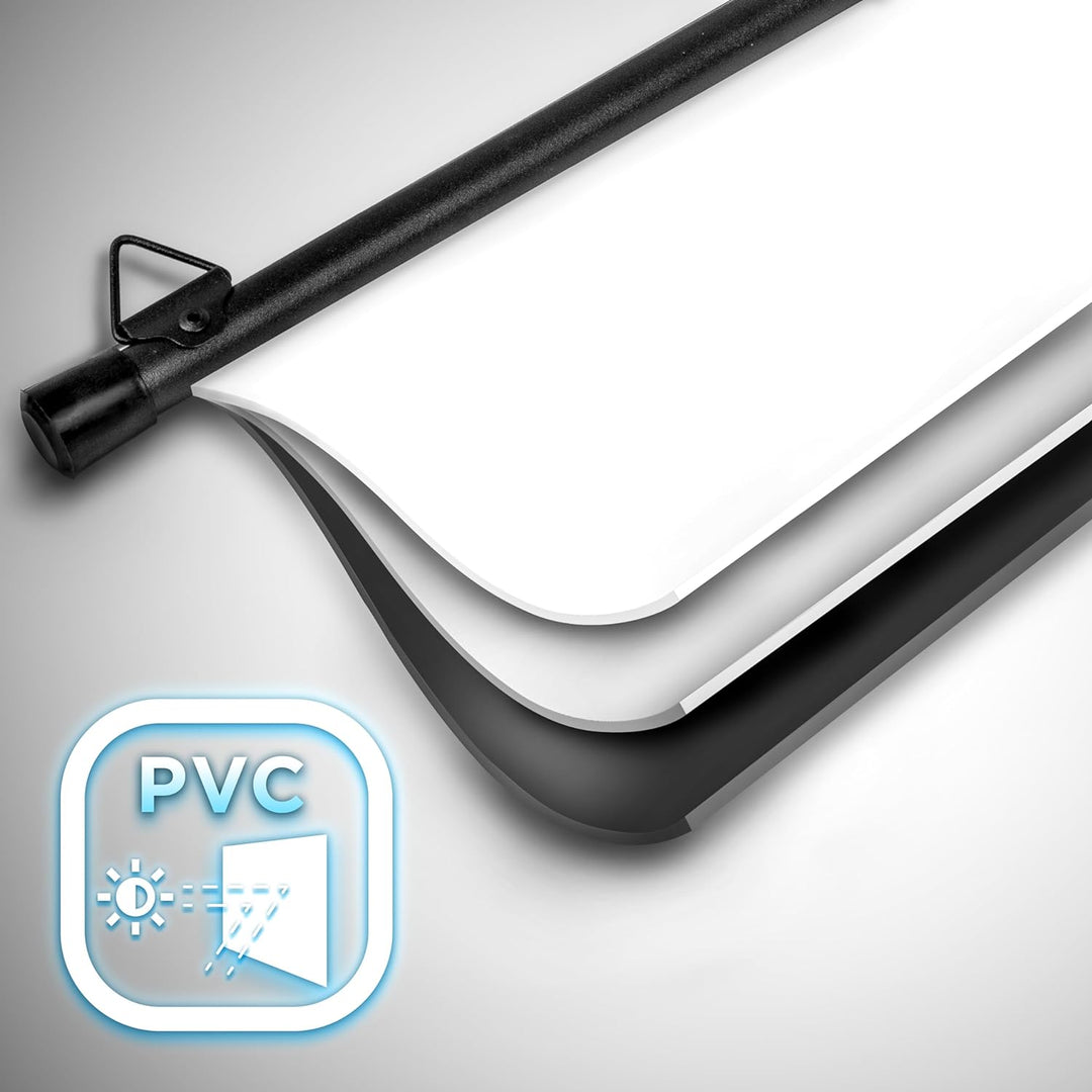Duronic BPS70 16:9 Projektorleinwand, Beamerleinwand 70 Zoll, Heimkino mit 4K Full HD 3D, Rolloleinw