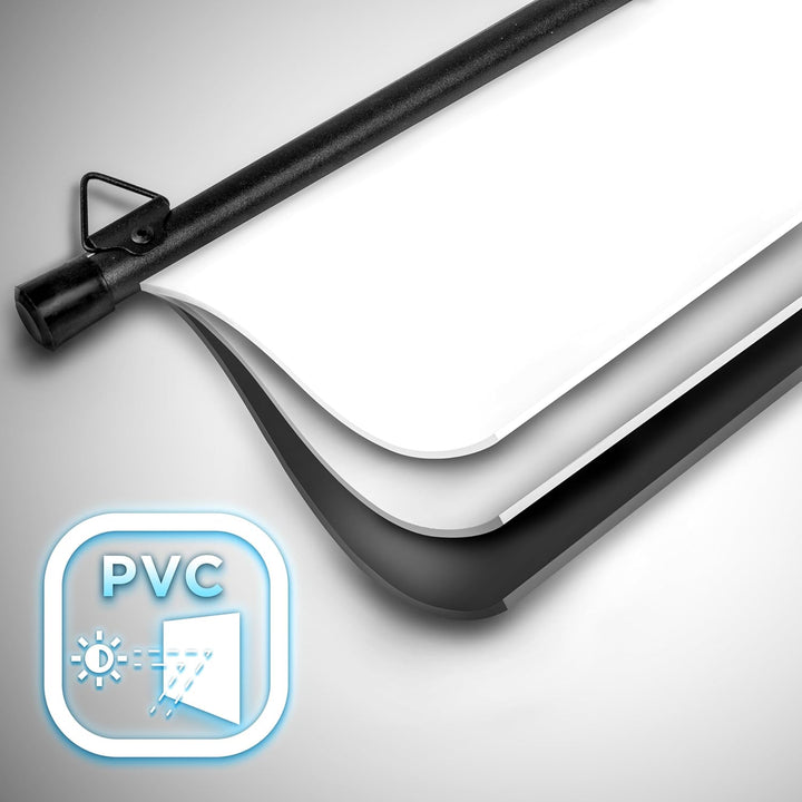 Duronic BPS40 16:9 Projektorleinwand, Beamerleinwand 40 Zoll, Heimkino mit 4K Full HD 3D, Rolloleinw