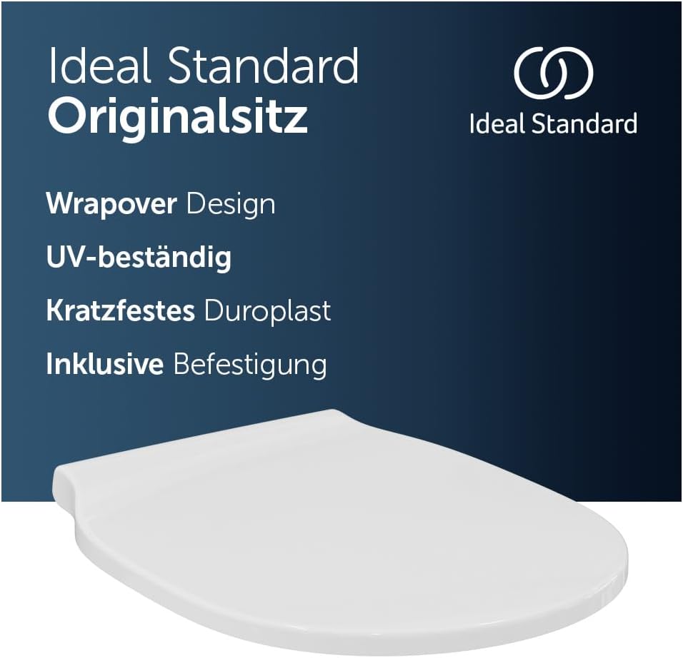 Ideal Standard E036701 WC-Sitz Wrapover ohne Softclosing Weiss, Wrapover ohne Softclosing Weiss