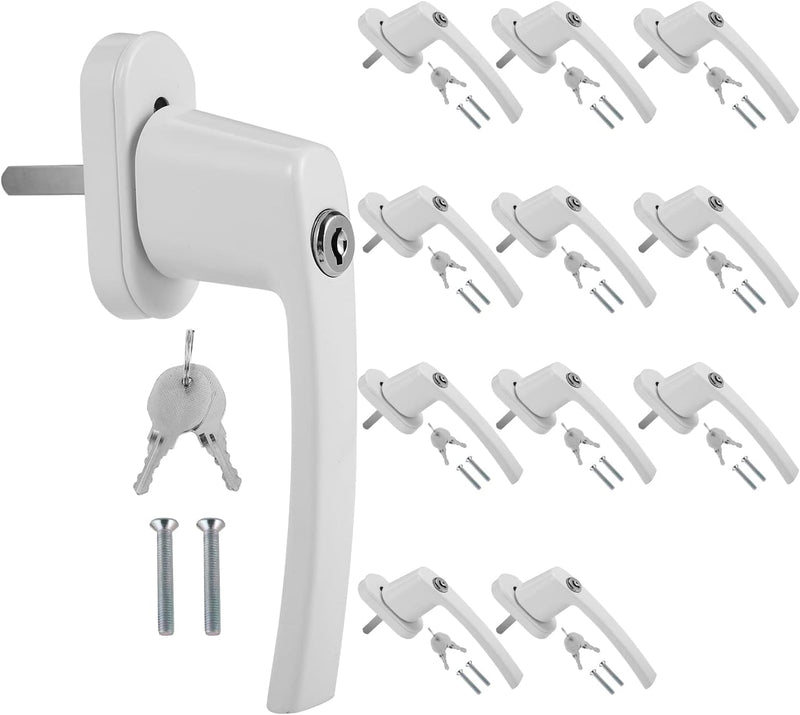 Jopassy Aluminium Fenstergriff mit Schloss in Stiftlänge 35cm Abschliessbare Fenstergriffe,Kindersic