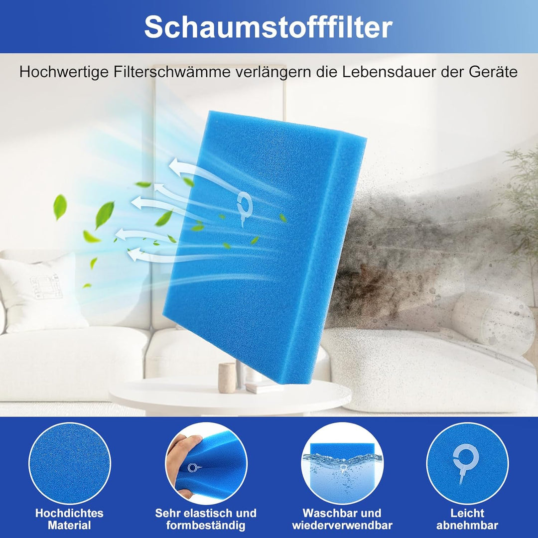 Fishoney 3 Stück Filter Kompatibel mit Philips PowerPro Compact und Active Bodenstaubsauger,FC8010/0