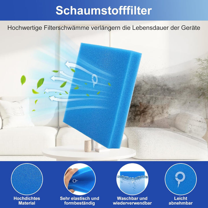 Fishoney 3 Stück Filter Kompatibel mit Philips PowerPro Compact und Active Bodenstaubsauger,FC8010/0