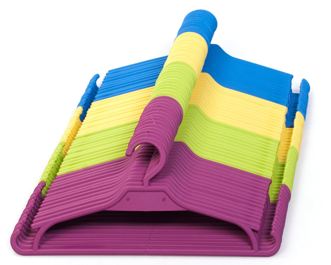 Tegra 25 Stück Kleiderbügel für Kinderschränke lila rosa Violett / Rosa, Violett / Rosa