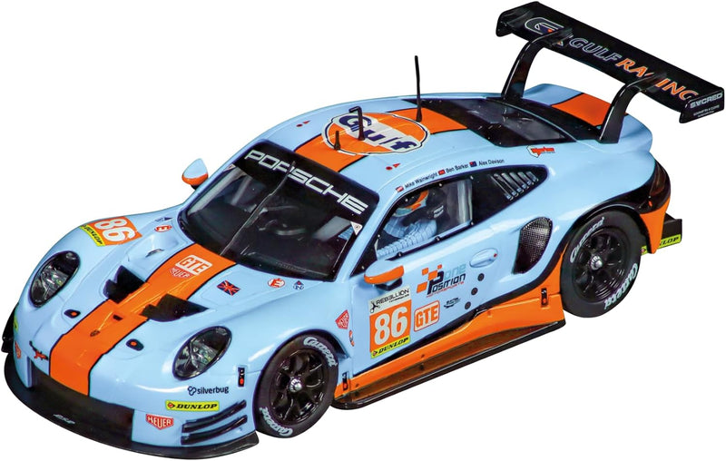 Carrera Evolution - 20027780 I Porsche 911 RSR "Gulf Racing, Mike Wainwright, No.86" Auto für Rennba