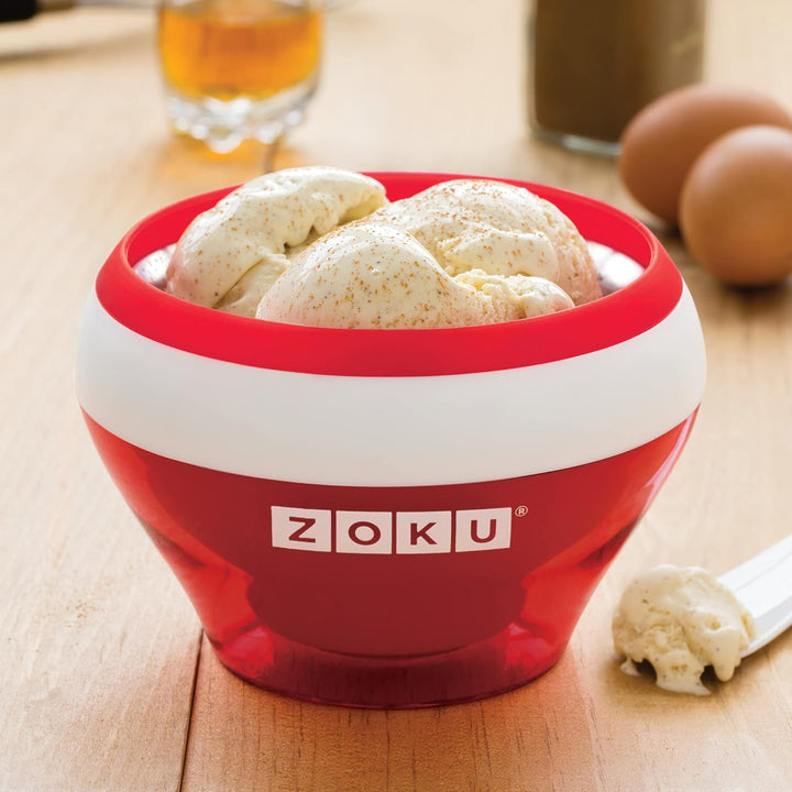 ZOKU Ice Cream Maker Red - Ice Cream - Sorbet - Frozen Yoghurt in 10 Minutes Rot, Rot