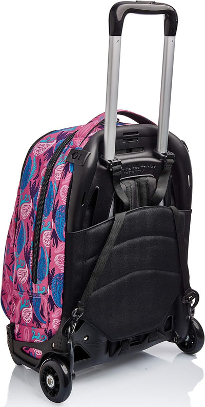 Invicta TROLLEY, Rucksack mit Trolleyfunktion, 3 in 1, Schulranzen mit Rollen, Abnehmbarer Rucksack,