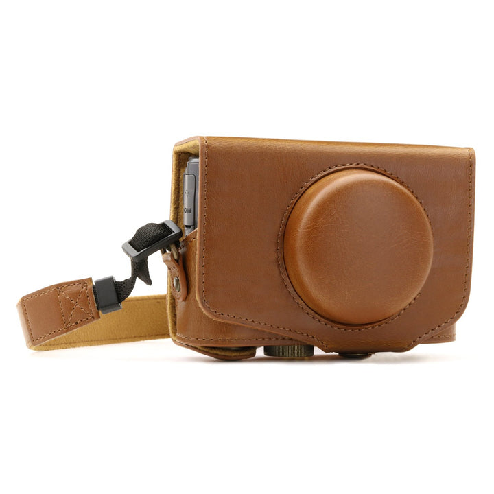 MegaGear MG1175 Canon PowerShot SX740 HS, SX730 HS Ever Ready Leder Kameratasche - Hellbraun, Hellbr