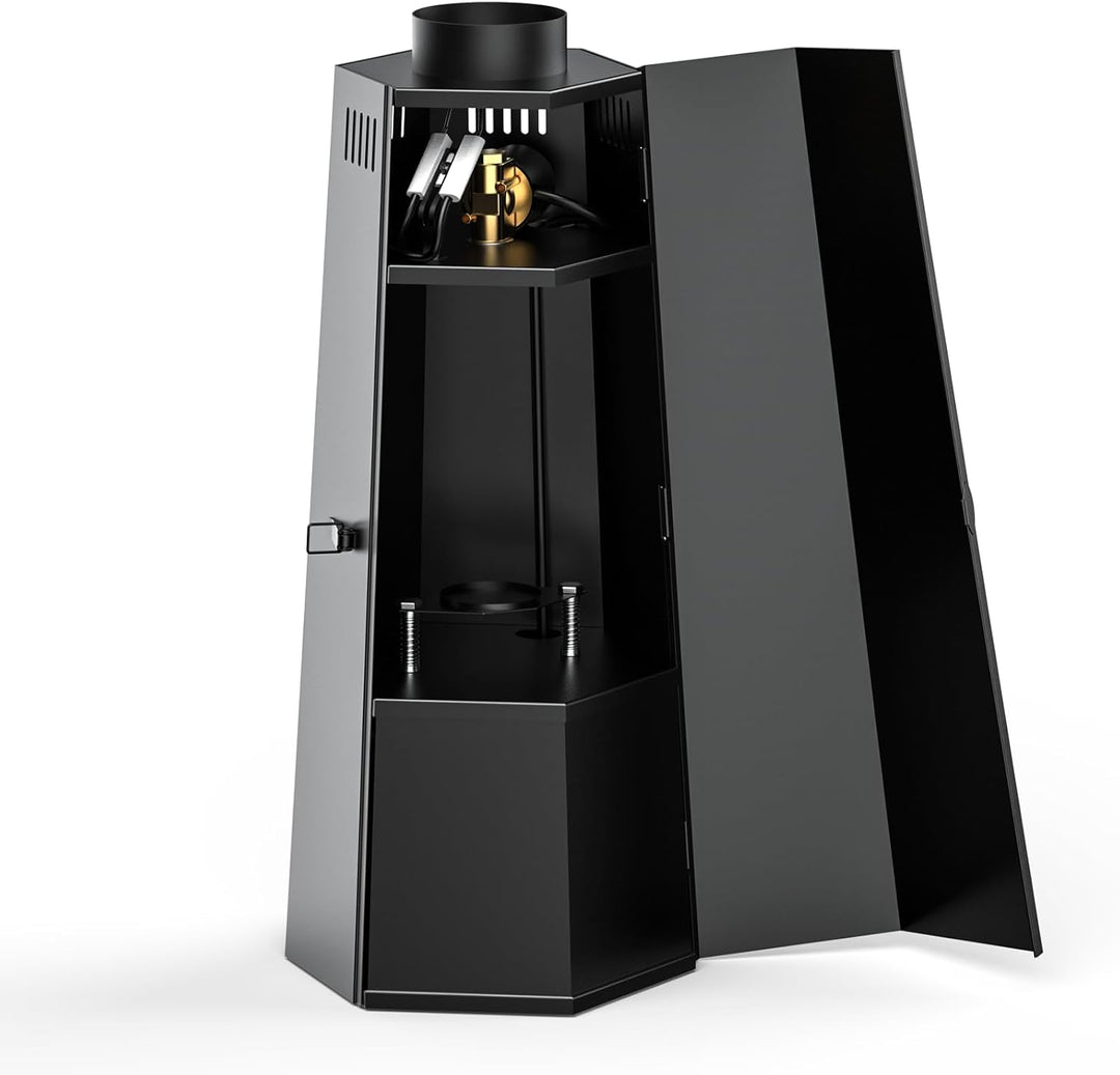 Flammenwerfer, 150W Flammenprojektor mit DMX Controller, Dj Jet Flame Machine für Konzerte, Show, Pa