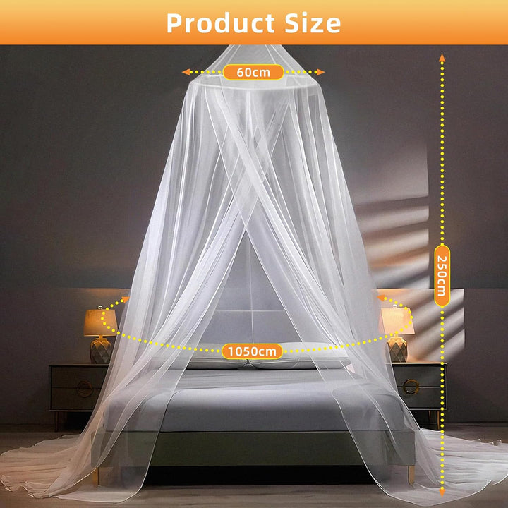 Moskitonetz Bett für Doppelbett Einzelbett, Grosses Mückennetz Bett 60 x 250 x 1050 cm Moskitonetz R