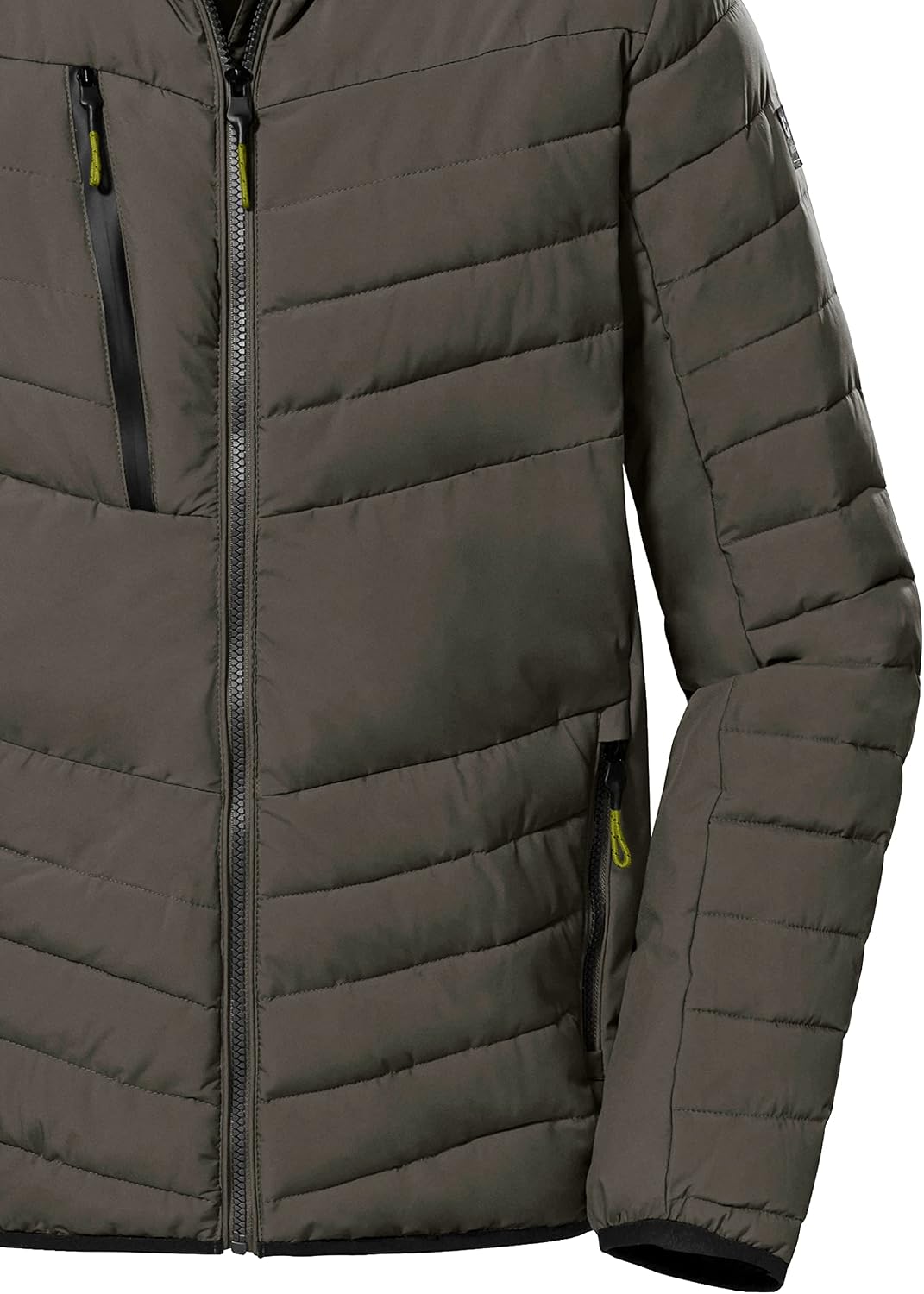 Killtec Herren Kow 63 Mn Qltd Jckt Steppjacke/Jacke in Daunenoptik mit Stehkragen S grün/anthrazit,