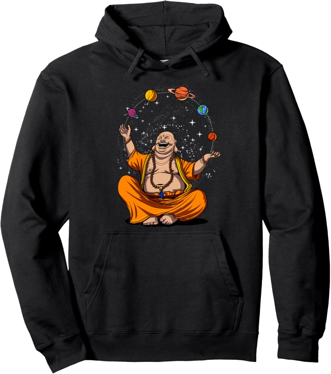 Buddha Weltraum Planeten Zen Yoga Meditation Kosmische Pullover Hoodie