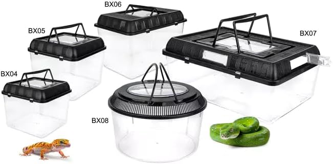 HAPPET Terra Box Zuchtkasten 42x27x15cm Transporter für Reptilien Amphibien & Spinnentiere, Transpar