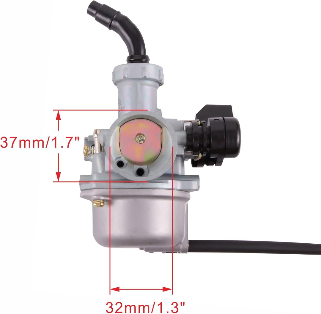 WOOSTAR PZ22 Vergaser 22mm mit Luftfilter und Ansaugkrümmerrohr Ersatz für 4 Takt 110ccm 125ccm Dirt
