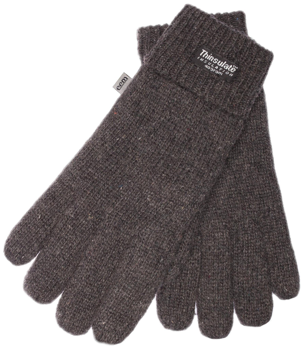 EEM Damen Strickhandschuhe, weiche Wolle, Thinsulate Thermofutter L-XL Anthrazit, L-XL Anthrazit