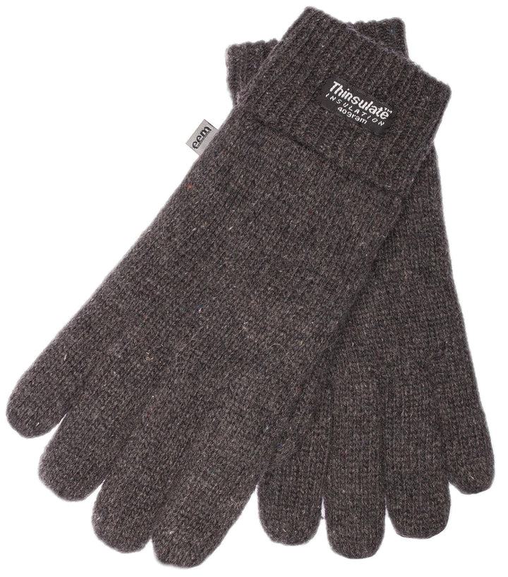 EEM Damen Strickhandschuhe, weiche Wolle, Thinsulate Thermofutter L-XL Anthrazit, L-XL Anthrazit