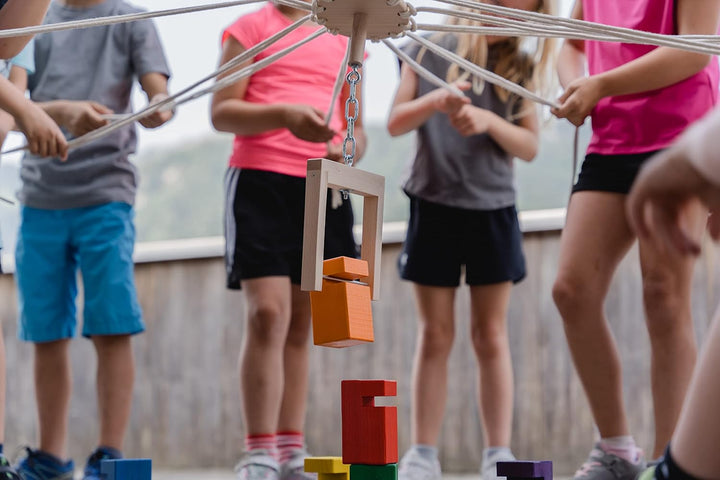 waelderspielzeug Kinder-Fröbelturm - Teamspiel für Kleinkinder von 4 bis 7 Jahren - das Original aus