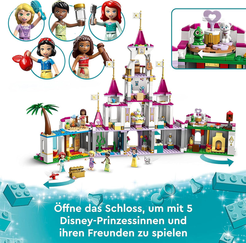 LEGO | Disney Princess Ultimatives Abenteuerschloss, Prinzessinnen-Schloss-Spielzeug, baubares Haus
