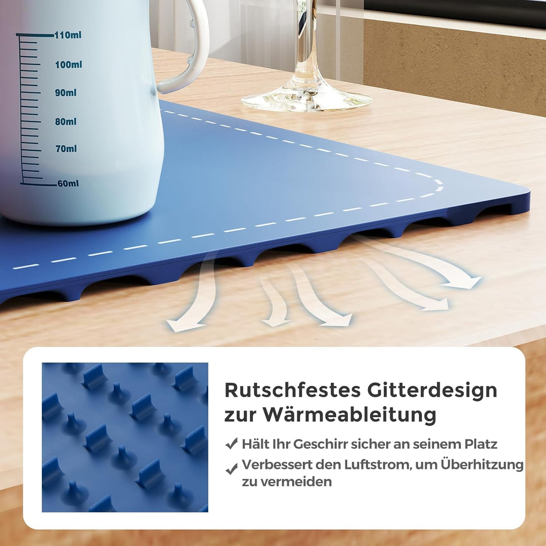 COSTWAY Elektrische Wärmematte Silikon für Lebensmittel, Rollbare Warmhalteplatte, Speisewärmer mit