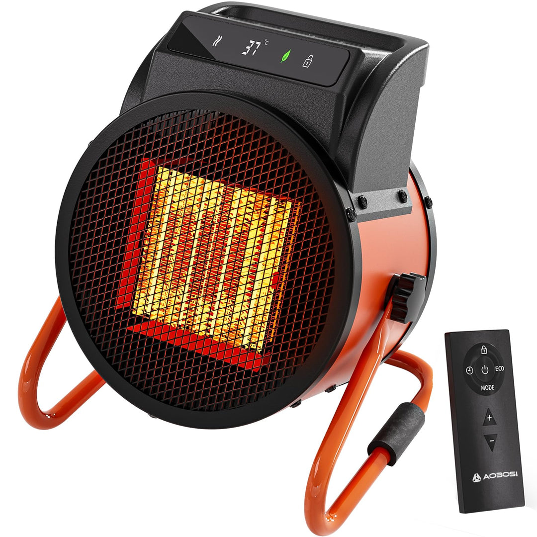 Keramik Heizlüfter mit Fernbedienung, 2000W Elektroheizer mit digitalem Thermostat 24h Timer, 3Heizs