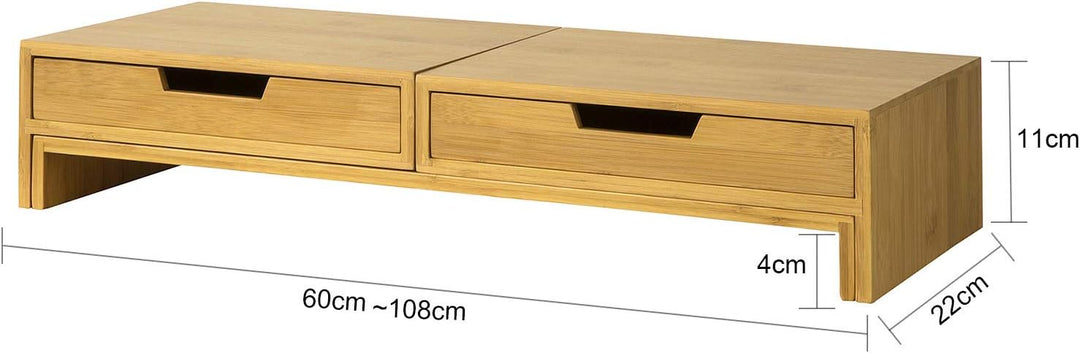 SoBuy BBF04-N Design Monitorerhöhung für 2 Monitore Monitorständer Bildschirmständer Notebookständer