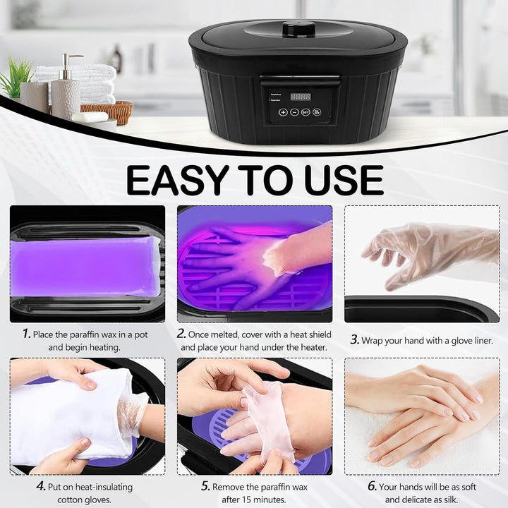 Paraffinbad für Hände und Füsse Set, 5L Paraffin Wachsbad Maschine Paraffinbäder Wachsbad für Hände