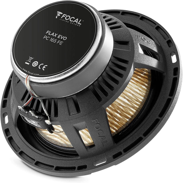 Focal PS165FE 2-Wege-Koaxial-Lautsprecher, 140 W, 16,5 cm, mit Flachs-Kegel-Technologie