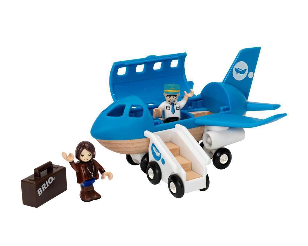 Ravensburger BRIO Bahn 33306 - Blaues Flugzeug - Kleinkindspielzeug für Kinder ab 3 Jahren Einheitsg