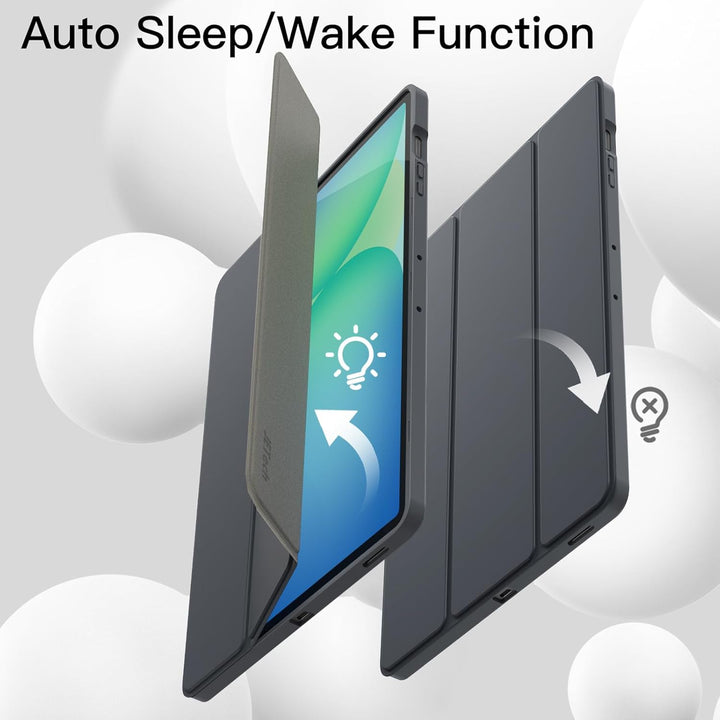 JETech Hülle für Samsung Galaxy Tab S10 FE Plus/S10 FE+ 13,1 Zoll mit S Pen Halter, Weiche TPU Tri-F