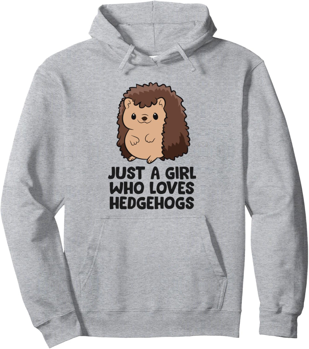 Just a Girl Who Loves Hedgehogs Kids Igel-Mädchen Pullover Hoodie