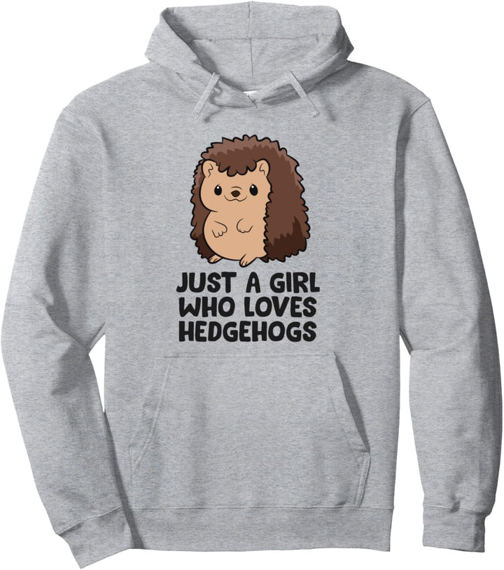 Just a Girl Who Loves Hedgehogs Kids Igel-Mädchen Pullover Hoodie