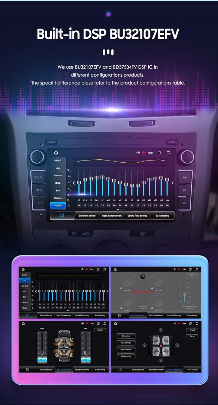 HIZPO 7 Zoll Auto Audio Stereo Doppel Din In Dash für Opel Vauxhall Corsa Vectra Astra Unterstützung