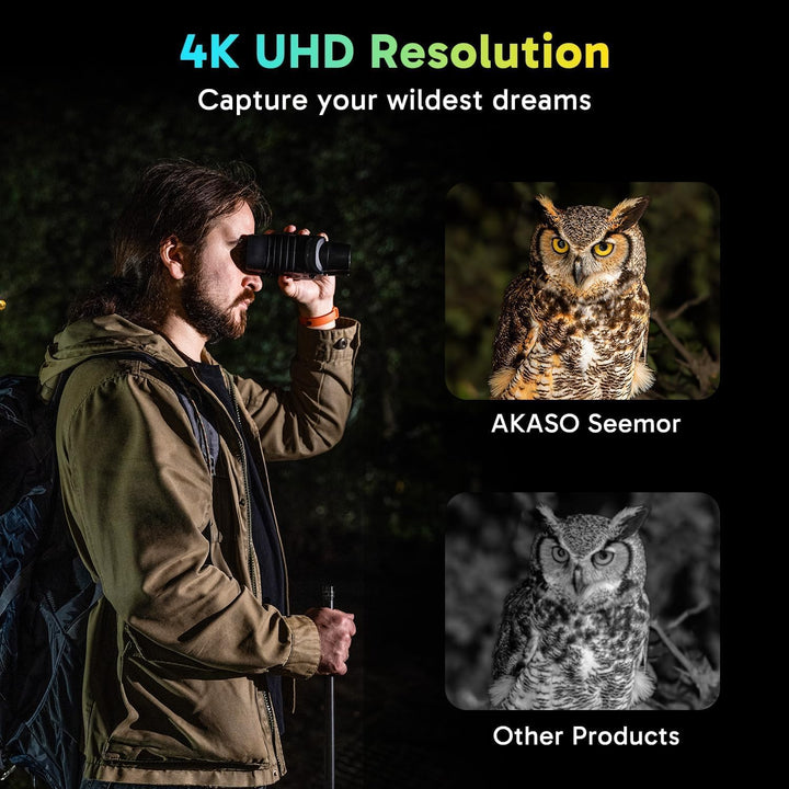 AKASO Seemor-200 Nachtsichtgerät - 4K Vollfarb-Nachtsichtfernglas für Erwachsene, App-fähiges Foto-
