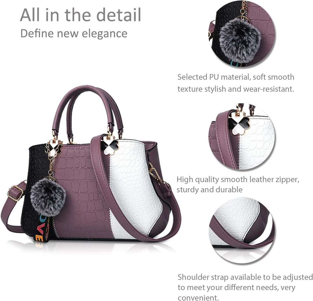 NICOLE & DORIS Damen Handtasche Umhängetasche Henkeltasche Kuriertasche Elegant Damen Handtaschen mi