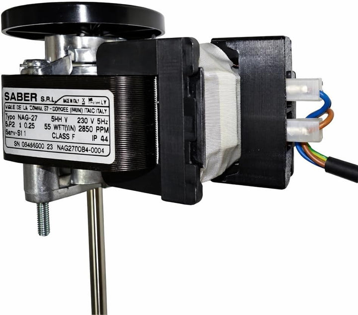 Rührwerksmotor klein von Saber für Zapfanlagen/Nasskühler und Co. Wellenlänge 150mm, Flügel 40mm, Hö