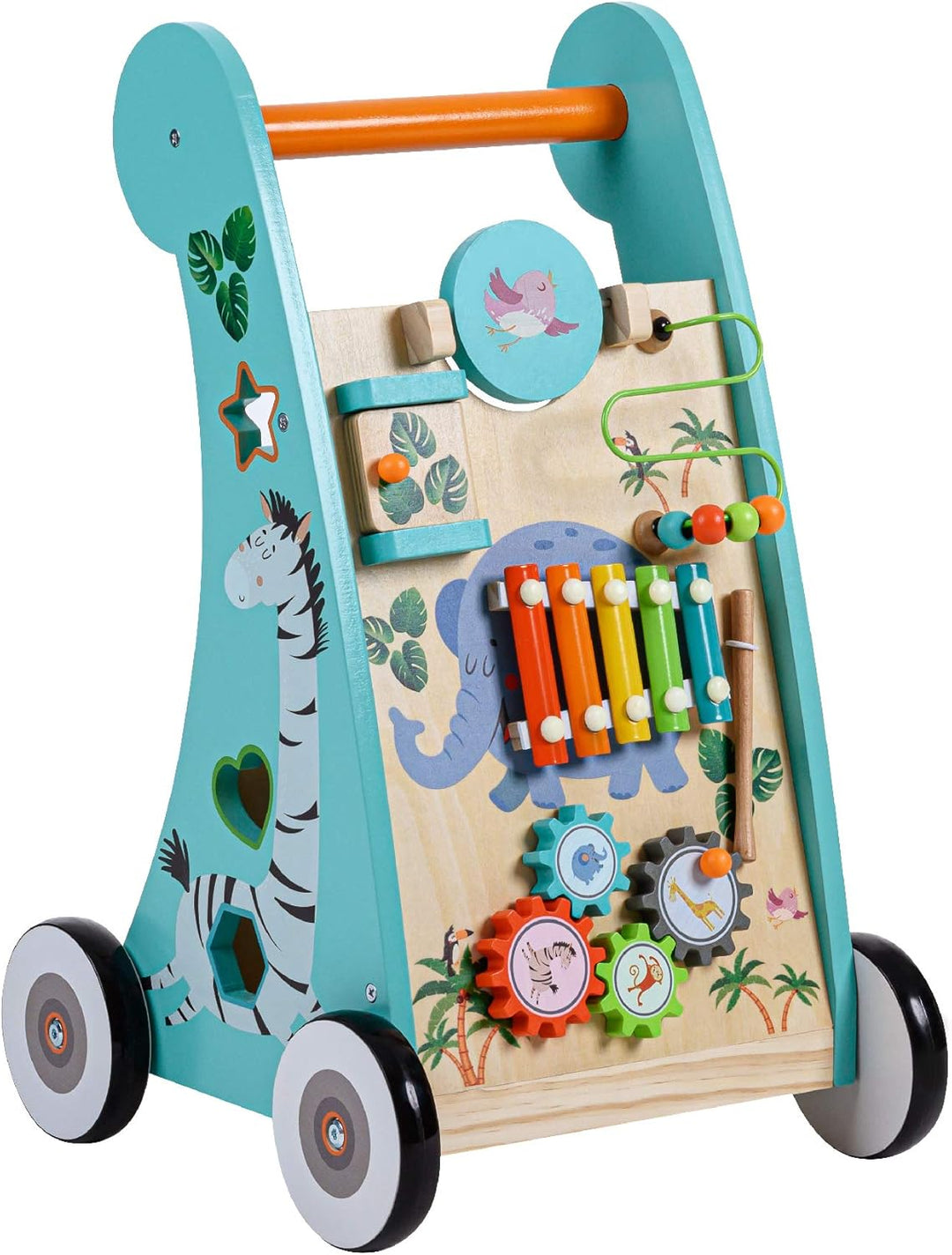 Teamson Kids Kinder Vorschule Labor Spielen Holz Lauflernhilfe & Aktivitätszentrum Blau PS-T0008