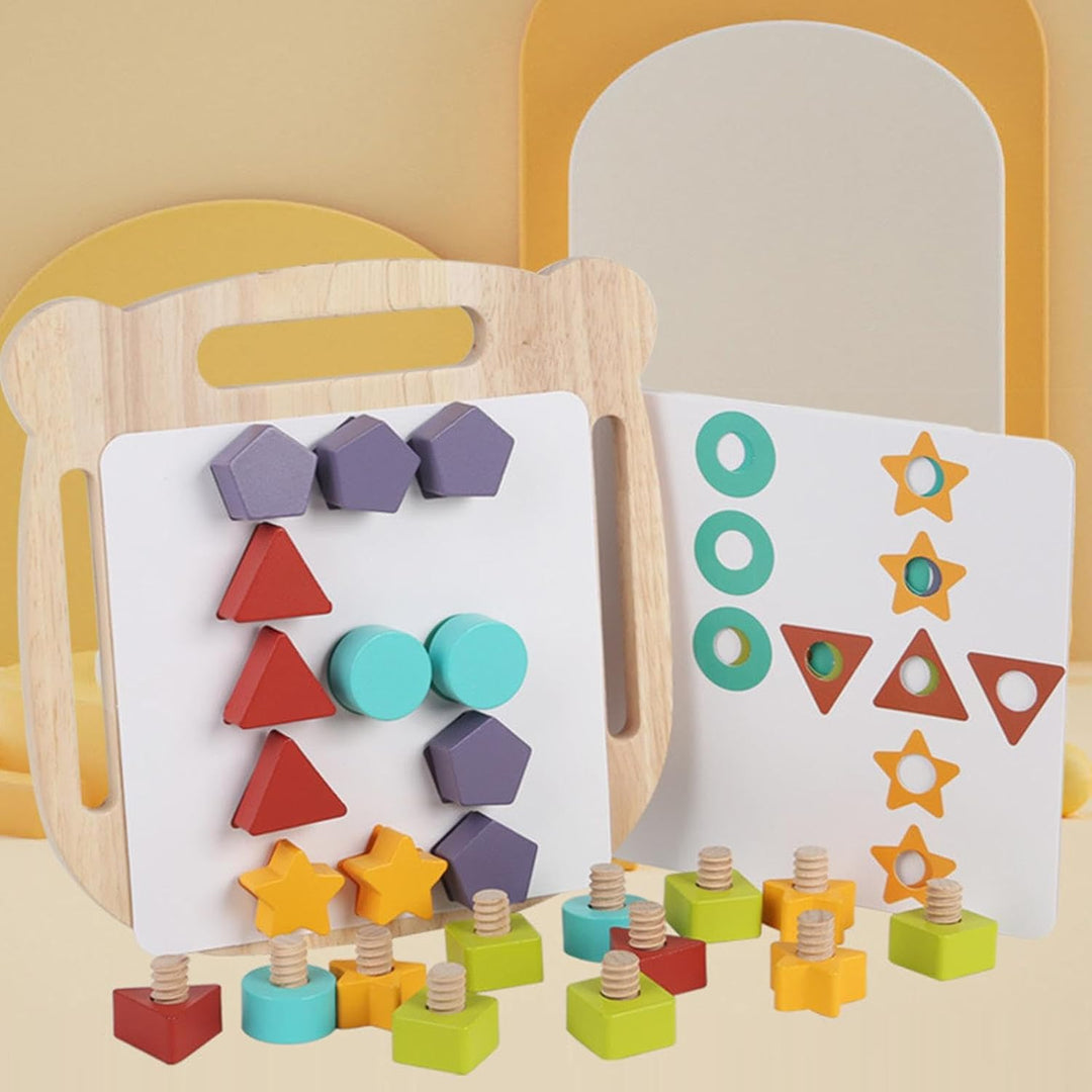 Brust-Schraubenspielzeug, Holzschraubendreher-Spielzeug | PEG Holzschrauben-Puzzlespiel | Lernset fü