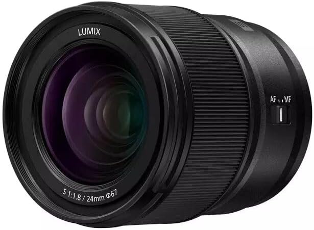 Panasonic S-S24E LUMIX S Objektiv (24mm Weitwinkel, Festbrennweite, L-Mount, F1.8, Filtergrösse 67mm