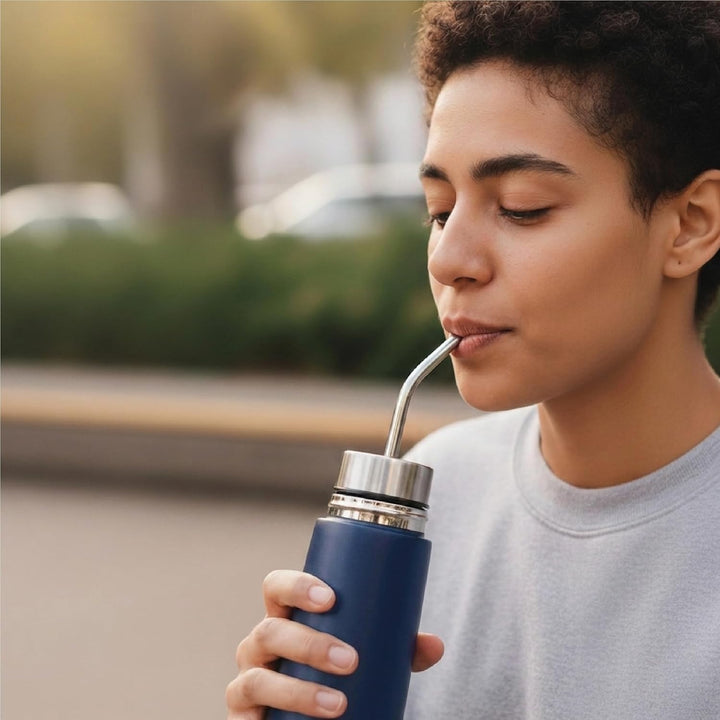 BALIBETOV 750 ml Selbstbedienende Yerba Mate Flasche – Auto-Cebante Mate-Becher – Doppelwandig Vakuu