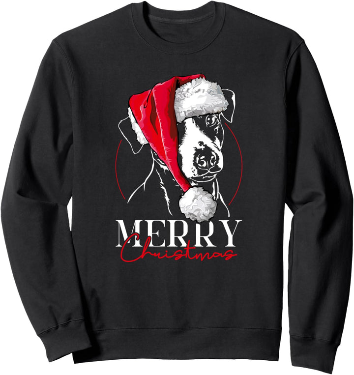 Santa Jack Russell Terrier Merry Christmas Weihnachten Hunde Sweatshirt