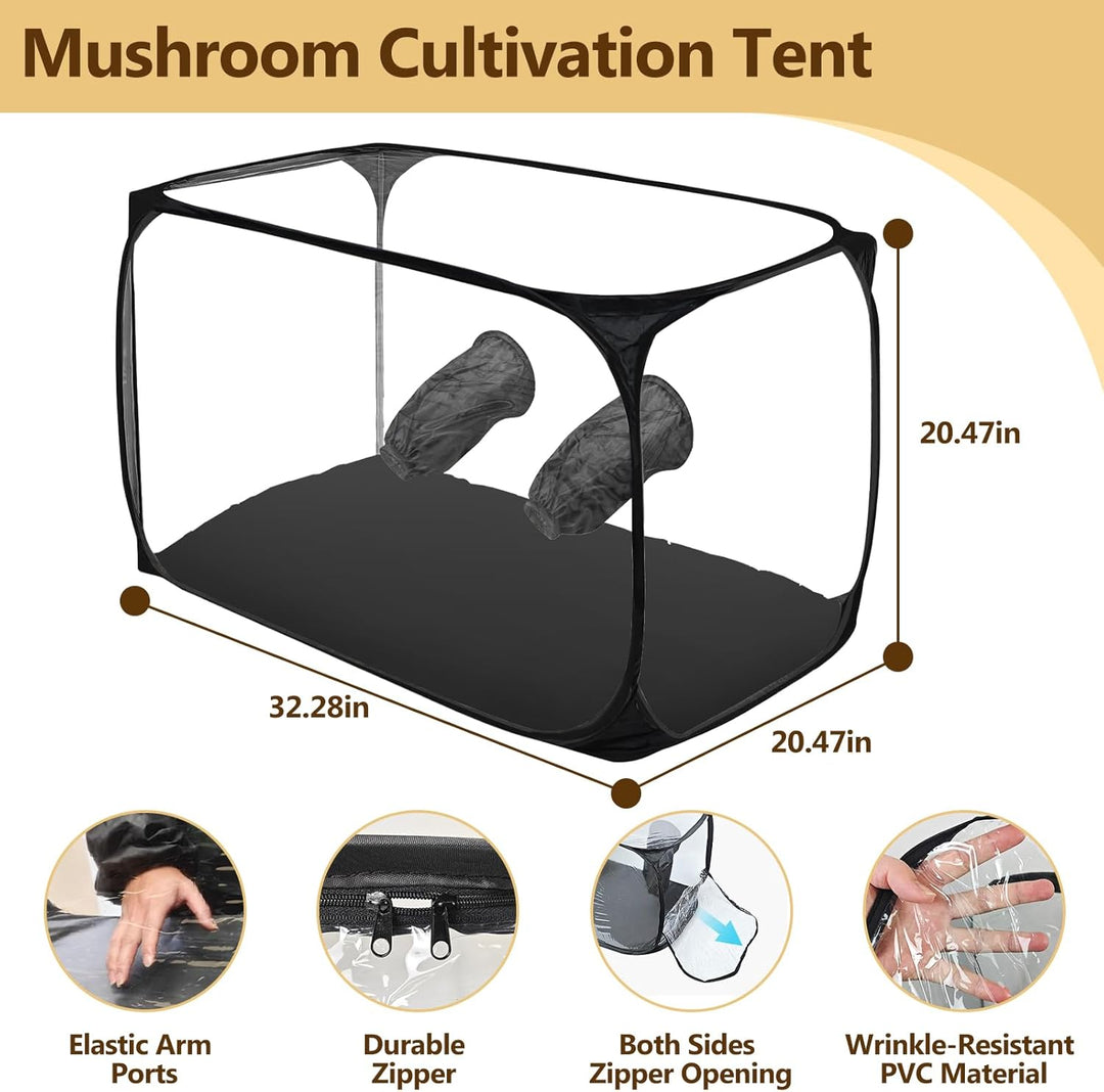 Grosse Pilze Züchten Growzelt, Pilzzuchtzelt 82 * 52 * 52 cm, Grow Box,Pilz Zuchtbox Mit Still Air B