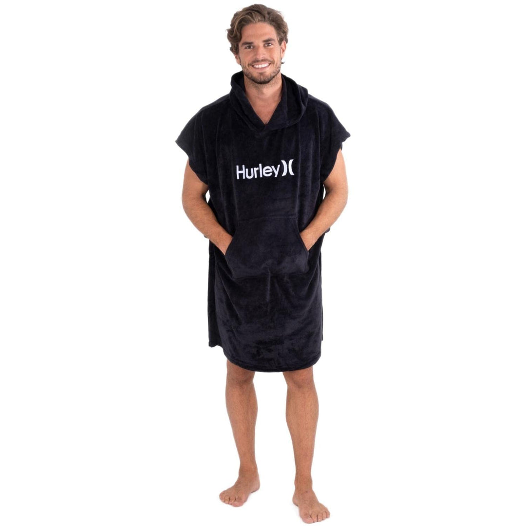 Hurley Unisex Oao Hooded Towel Rash Guard Set, Schwarz, Einheitsgrösse EU