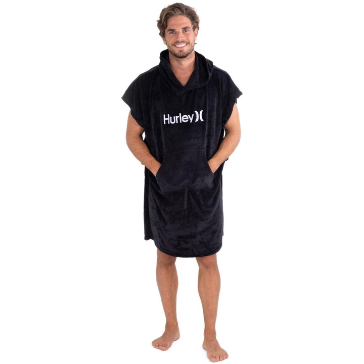 Hurley Unisex Oao Hooded Towel Rash Guard Set, Schwarz, Einheitsgrösse EU
